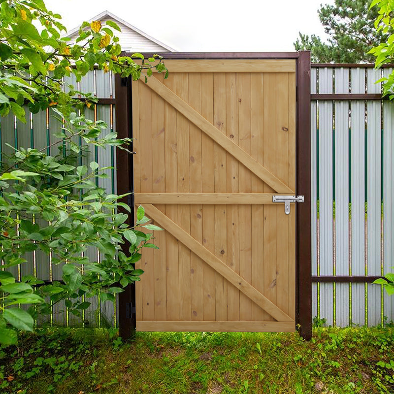 91cm W Wooden Garden Gate Pine Wood Gate with Latch & Hinges